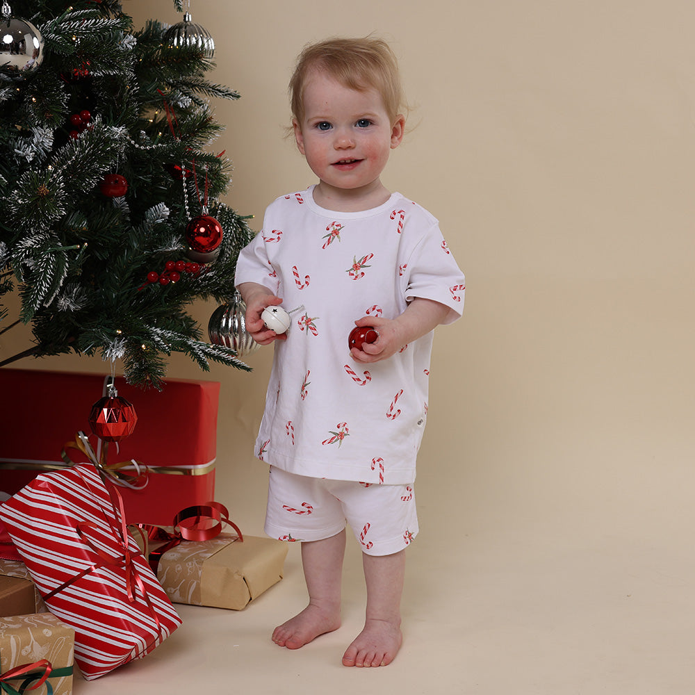 Candy Cane Organic Kids PJ Set - View 3