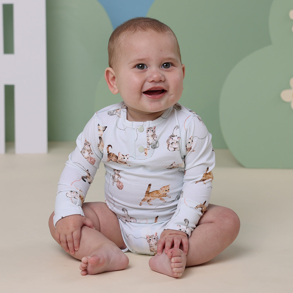 Kittens Long Sleeve Organic Bodysuit - View 5