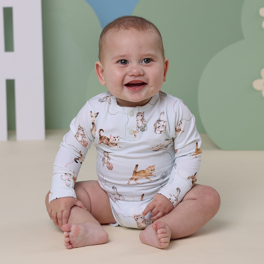 Kittens Long Sleeve Organic Bodysuit - View 6