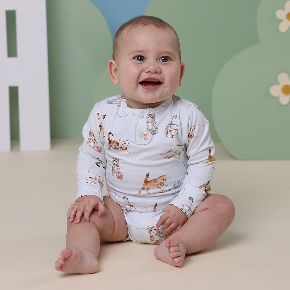 Kittens Long Sleeve Organic Bodysuit - View 3