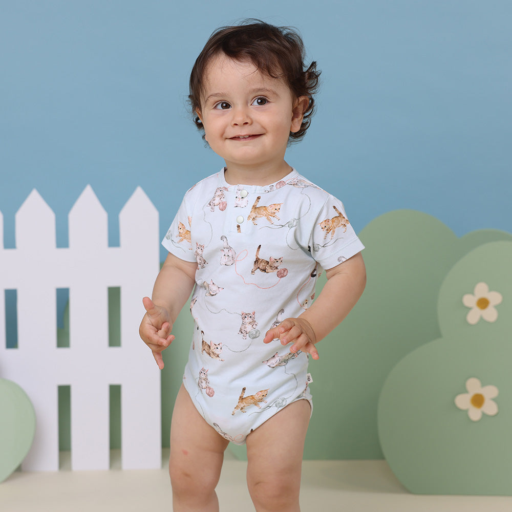 Kittens Short Sleeve Organic Bodysuit - View 4