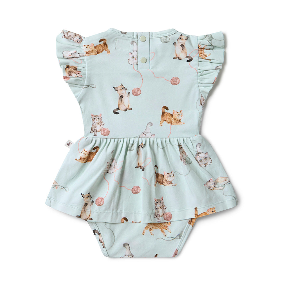 Kittens Short Sleeve Organic Dress - View 6