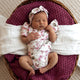 Cherry Blossom Short Sleeve Organic Bodysuit with Frill - Thumbnail 1