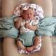 Cherry Blossom Short Sleeve Organic Bodysuit with Frill - Thumbnail 4