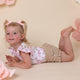 Cherry Blossom Short Sleeve Organic Bodysuit with Frill - Thumbnail 7