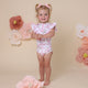 Cherry Blossom Short Sleeve Organic Bodysuit with Frill - Thumbnail 3