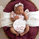 Cherry Blossom Short Sleeve Organic Bodysuit with Frill - Thumbnail 8