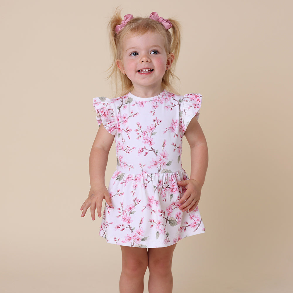 Cherry Blossom Short Sleeve Organic Dress - View 4