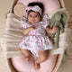 Cherry Blossom Short Sleeve Organic Dress - Thumbnail 3