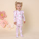 Cherry Blossom Organic Snuggle Sleepsuit Zip Footie with Frill - Thumbnail 3