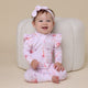 Coral Organic Snugglesuit Convertible Romper with Frill - Thumbnail 1