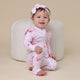 Coral Organic Snugglesuit Convertible Romper with Frill - Thumbnail 3