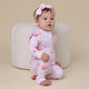 Coral Organic Snugglesuit Convertible Romper with Frill - Thumbnail 4