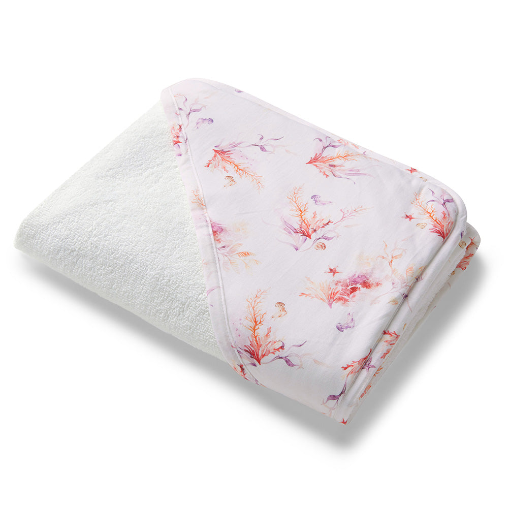 Coral Organic Hooded Baby Towel Coral Organic Hooded Baby Towel