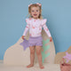 Coral Long Sleeve Organic Bodysuit with Frill - Thumbnail 4