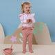Coral Long Sleeve Organic Bodysuit with Frill - Thumbnail 6