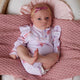 Coral Long Sleeve Organic Bodysuit with Frill - Thumbnail 3