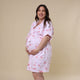 Coral Organic Maternity Robe - Thumbnail 5