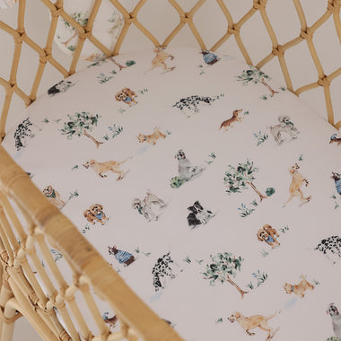 Dog Park Organic Bassinet Sheet / Change Pad Cover | Snuggle Hunny