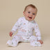 Toddler wearing Duck Pond Organic Snuggle Sleepsuit Zip Footie | Snuggle Hunny