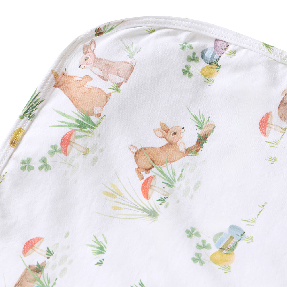 Easter Bunnies Organic Jersey Wrap & Beanie Set - View 4