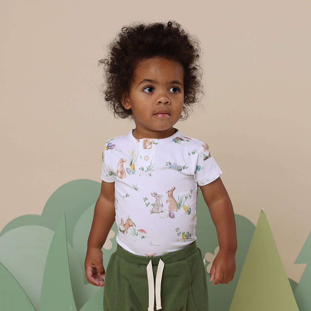 Easter Bunnies Short Sleeve Organic Bodysuit - View 8