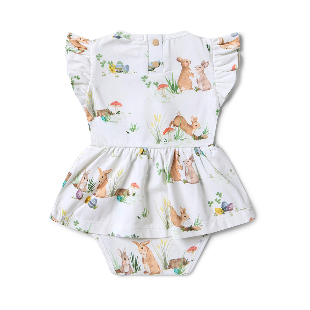 Easter Bunnies Short Sleeve Organic Dress - View 7