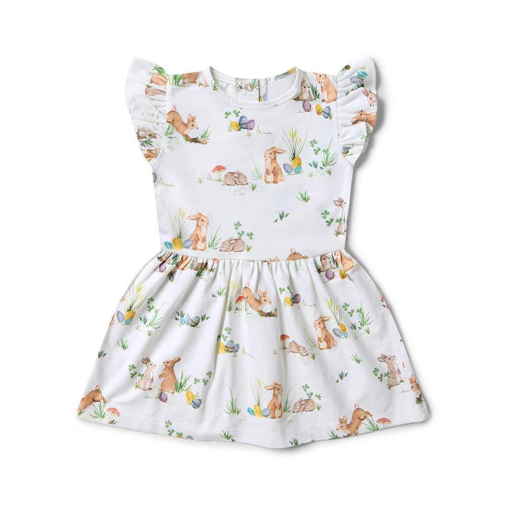 Easter Bunnies Short Sleeve Organic Dress - View 8