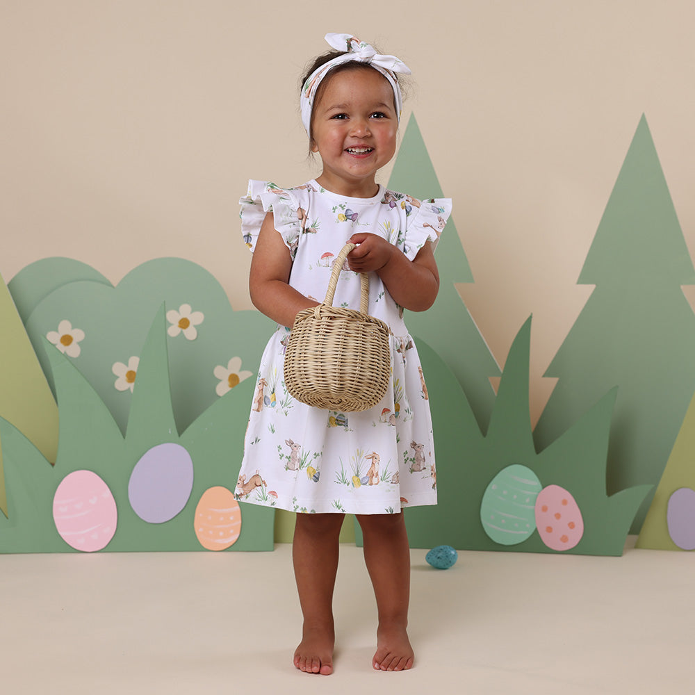 Easter Bunnies Short Sleeve Organic Dress - View 6