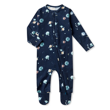 Milky Way Organic Snuggle Sleepsuit Zip Footie | Snuggle Hunny