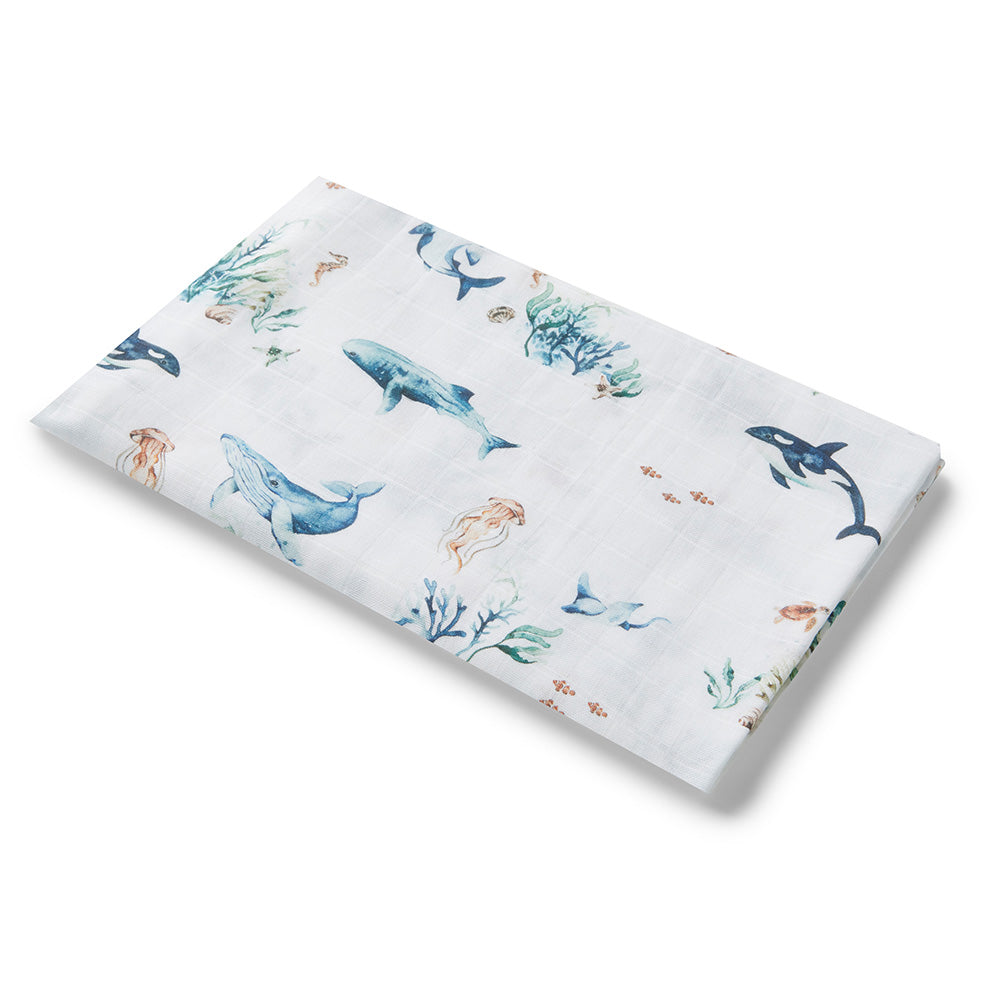 Ocean Organic Muslin Wrap - View 4