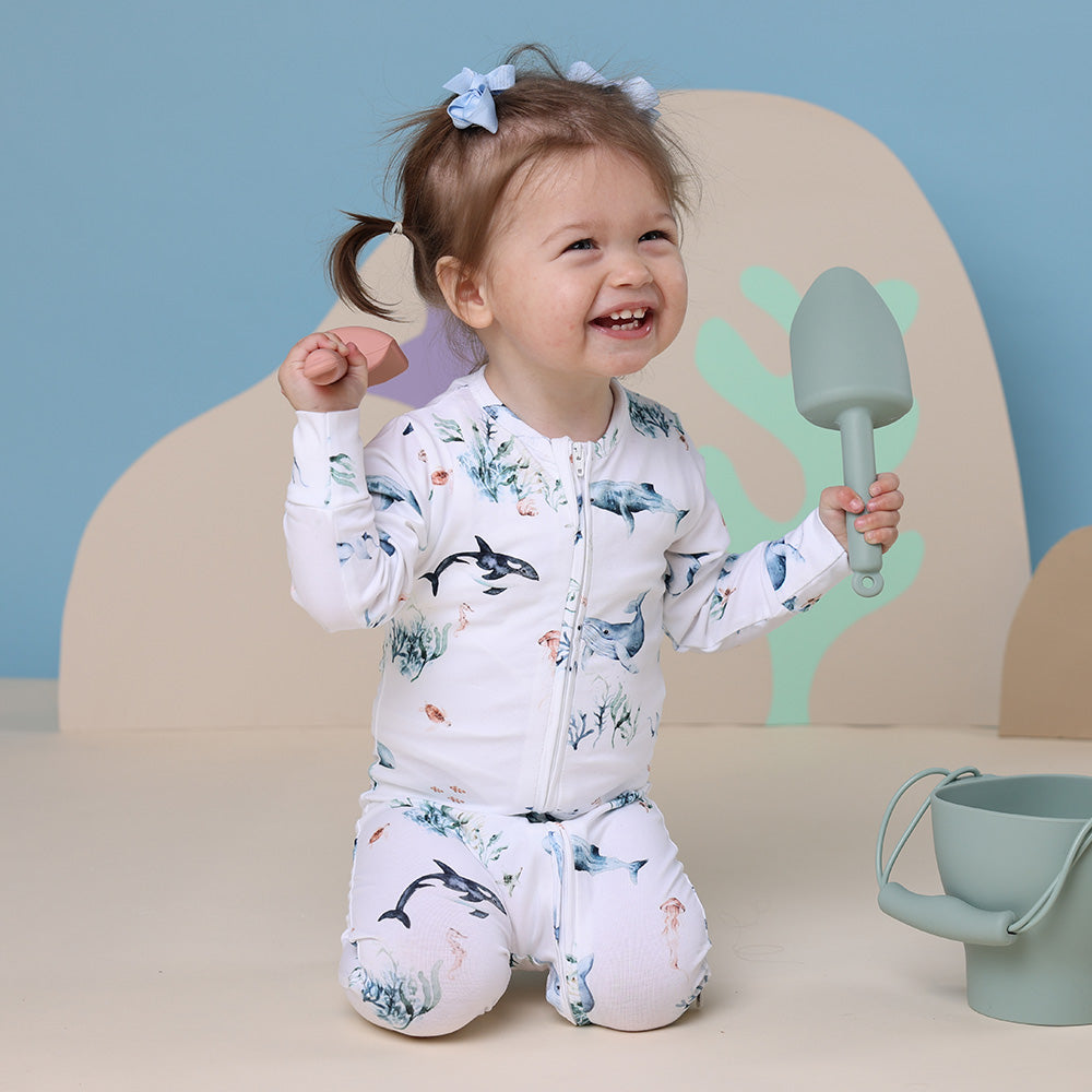 Ocean Organic Snuggle Sleepsuit Zip Footie - View 7