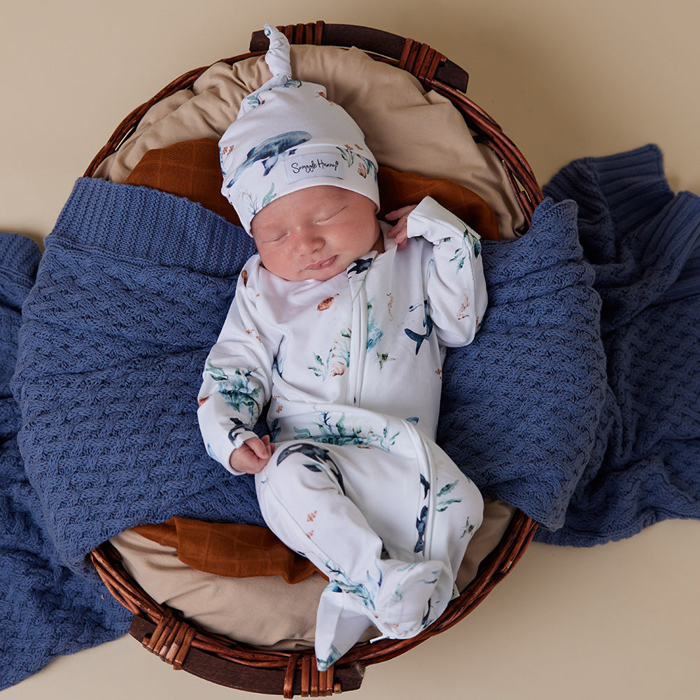 Ocean Organic Snuggle Sleepsuit Zip Footie - View 3