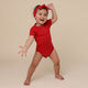 Red Short Sleeve Organic Bodysuit - Thumbnail 3