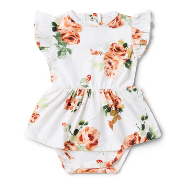 Rosebud Short Sleeve Organic Dress | Snuggle Hunny
