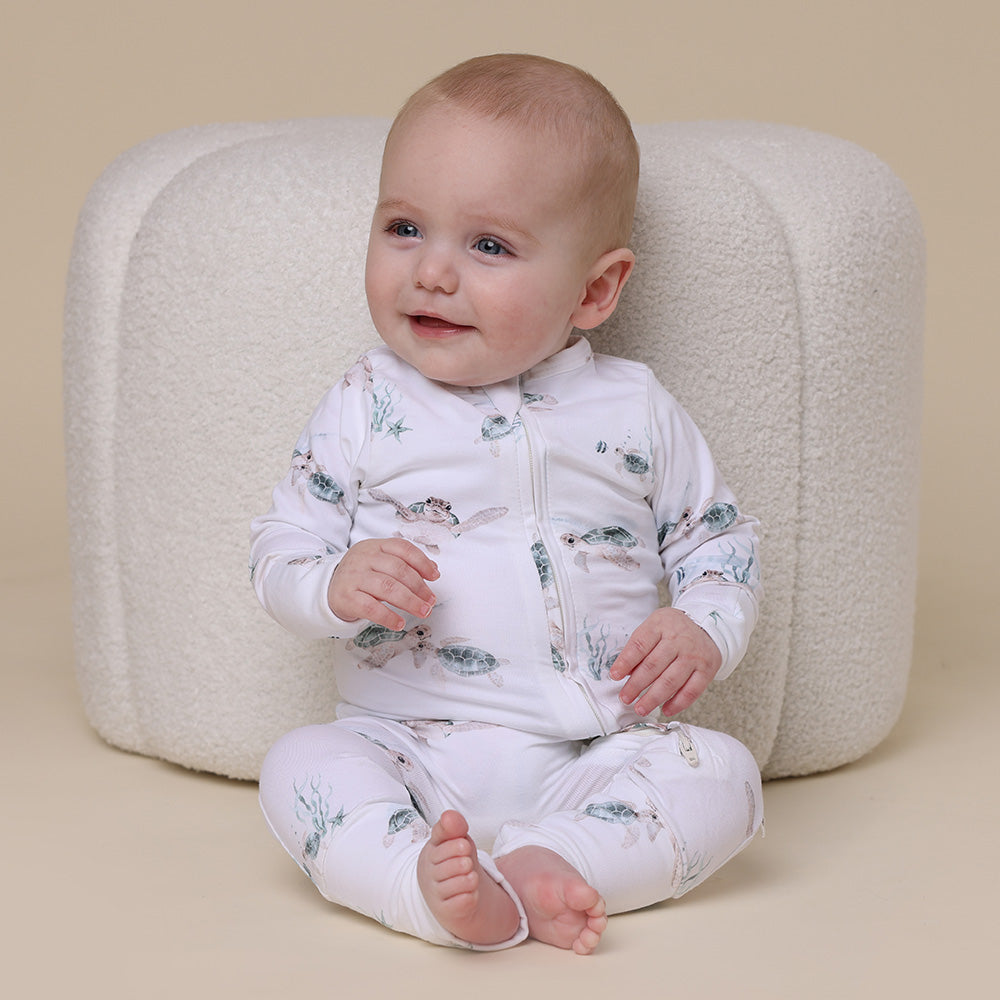 Turtle Organic Snugglesuit Convertible Romper - View 1