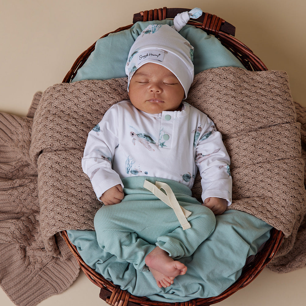 Turtle Long Sleeve Organic Bodysuit