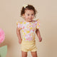 Sofia Short Sleeve Organic Bodysuit with Frill - Thumbnail 12