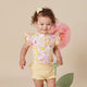 Sofia Short Sleeve Organic Bodysuit with Frill - Thumbnail 4