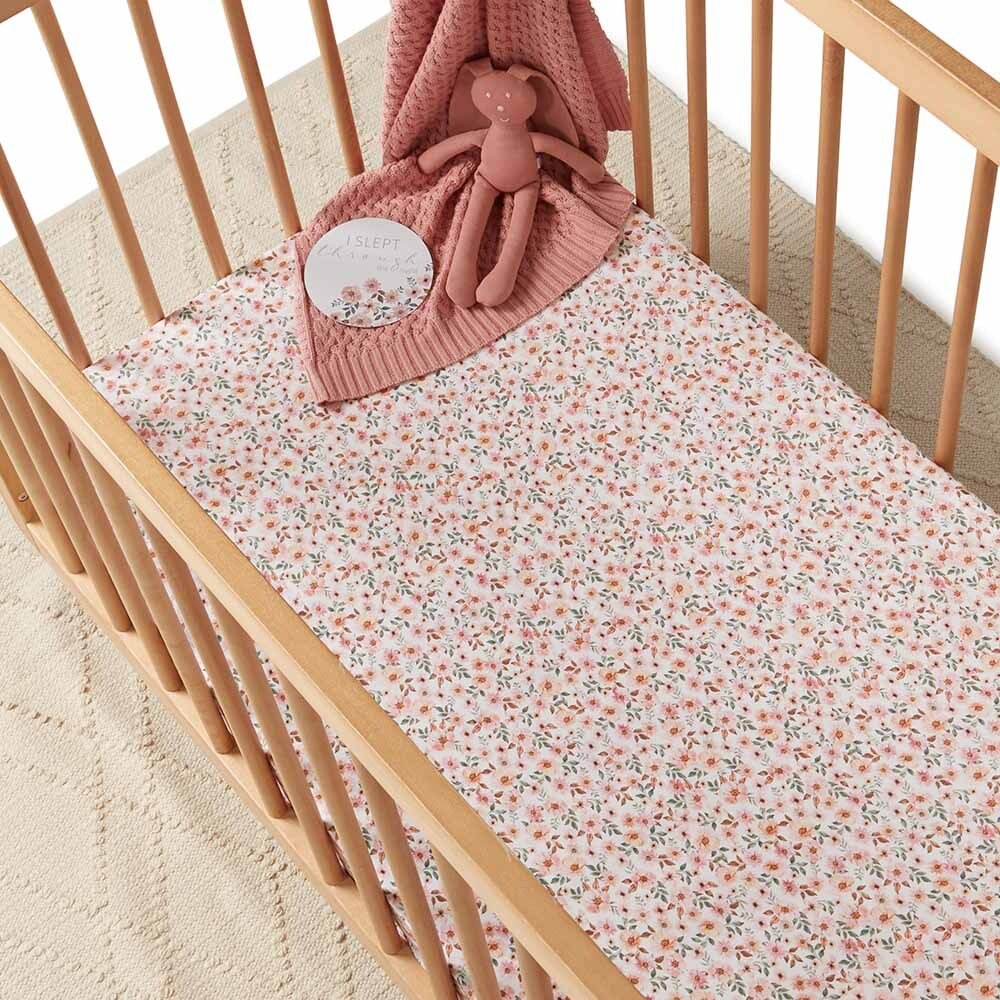 Spring Floral Fitted Cot Sheet - View 1
