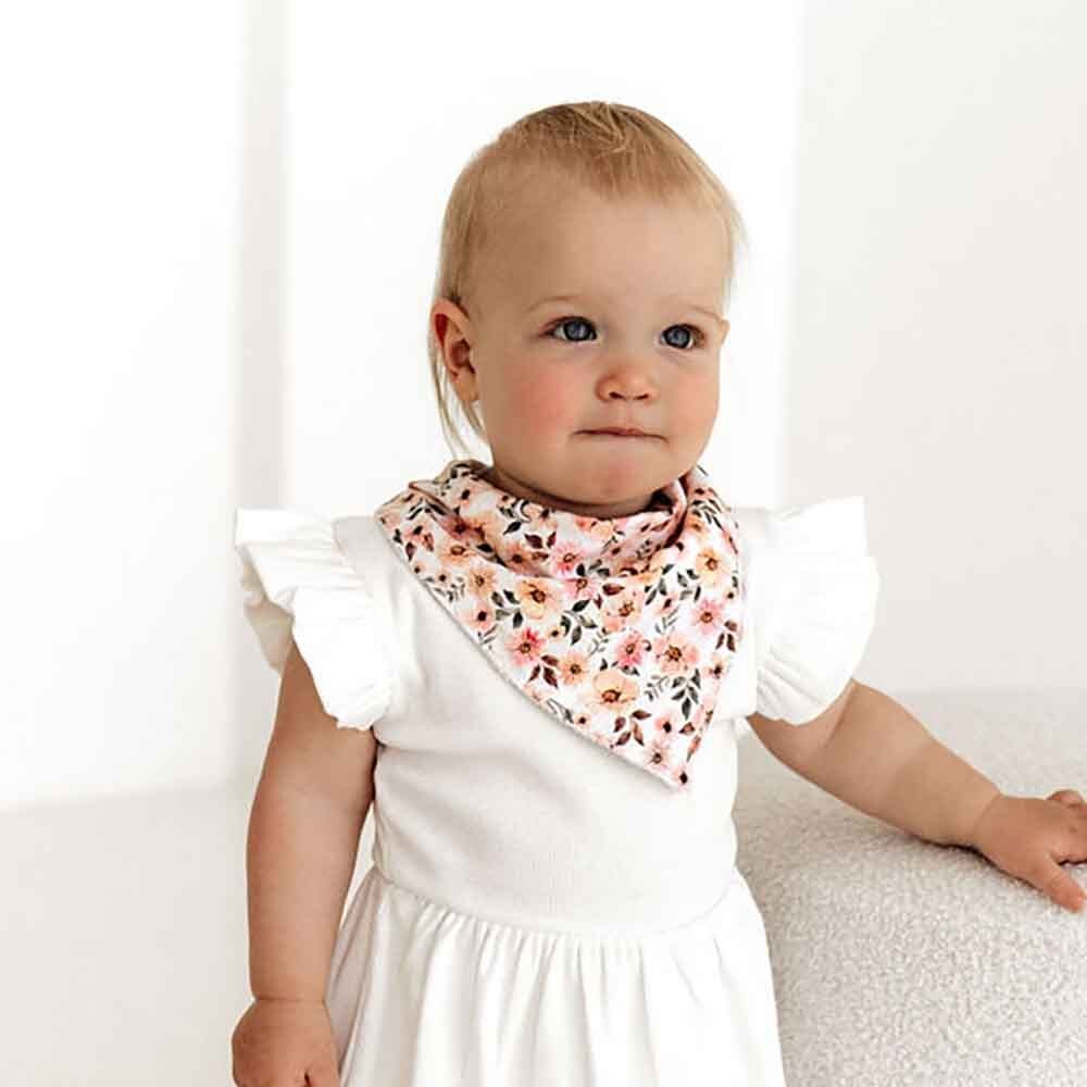 Spring Floral Organic Dribble Bib - View 1