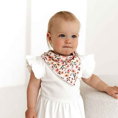 Spring Floral Organic Dribble Bib-Snuggle Hunny