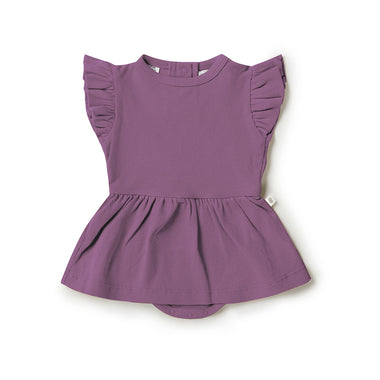 Mulberry Short Sleeve Organic Dress | Snuggle Hunny