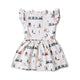 Trains Short Sleeve Organic Dress - Thumbnail 6