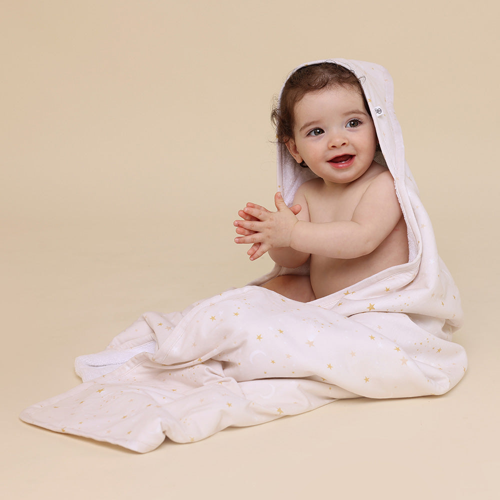 Stardust Organic Baby Towel & Wash Cloth Set - View 2