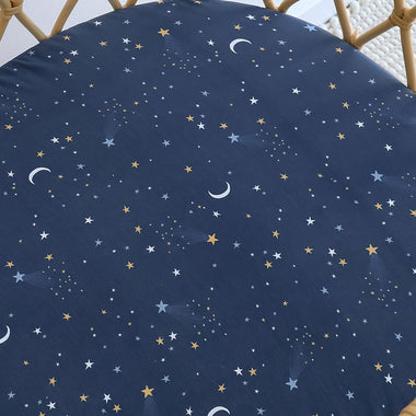 Starry Night Organic Bassinet Sheet / Change Pad Cover | Snuggle Hunny