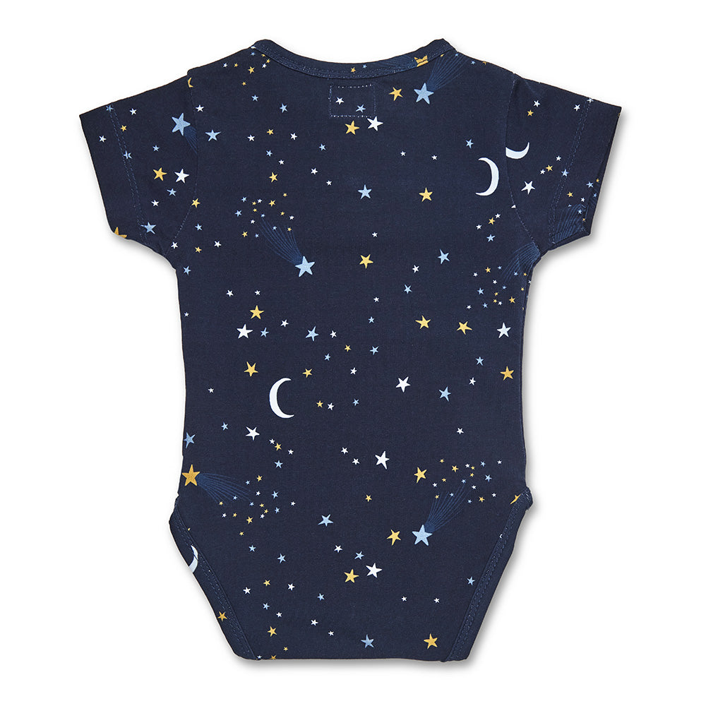 Starry Night Short Sleeve Organic Bodysuit - View 7