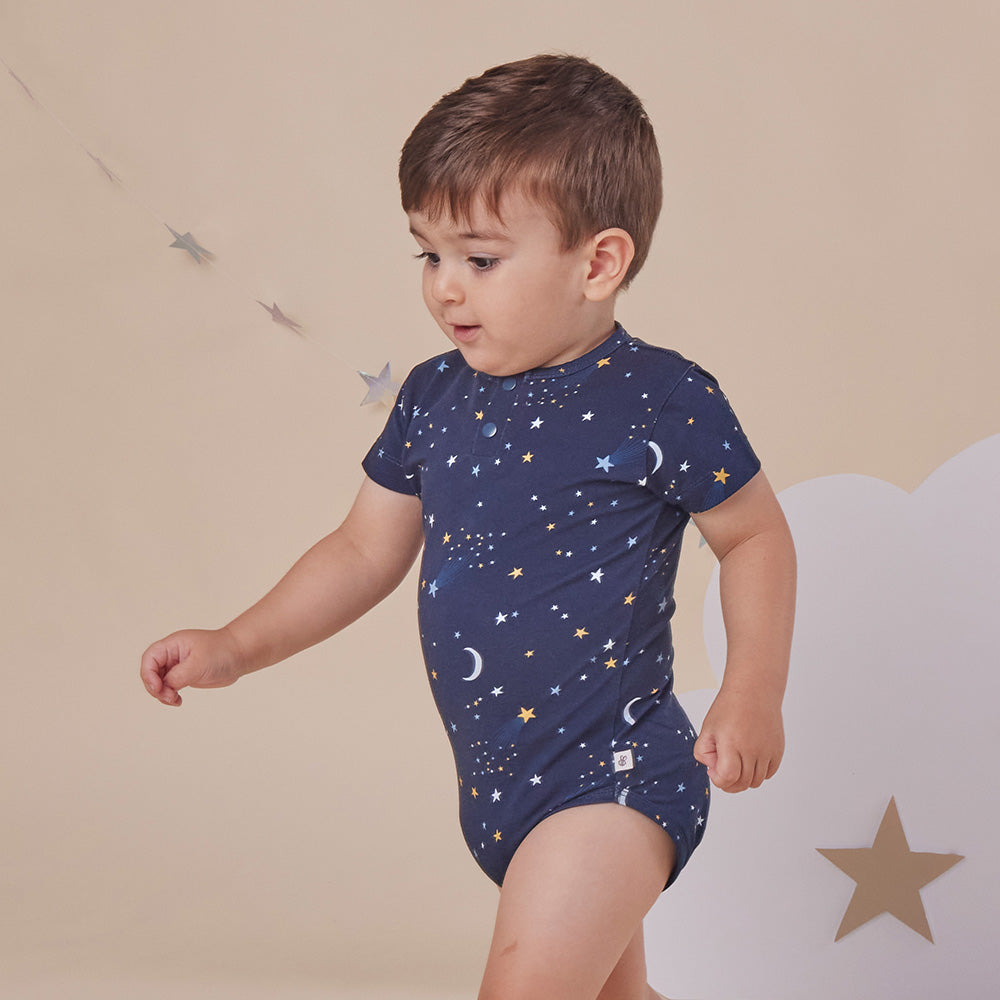 Starry Night Short Sleeve Organic Bodysuit - View 10