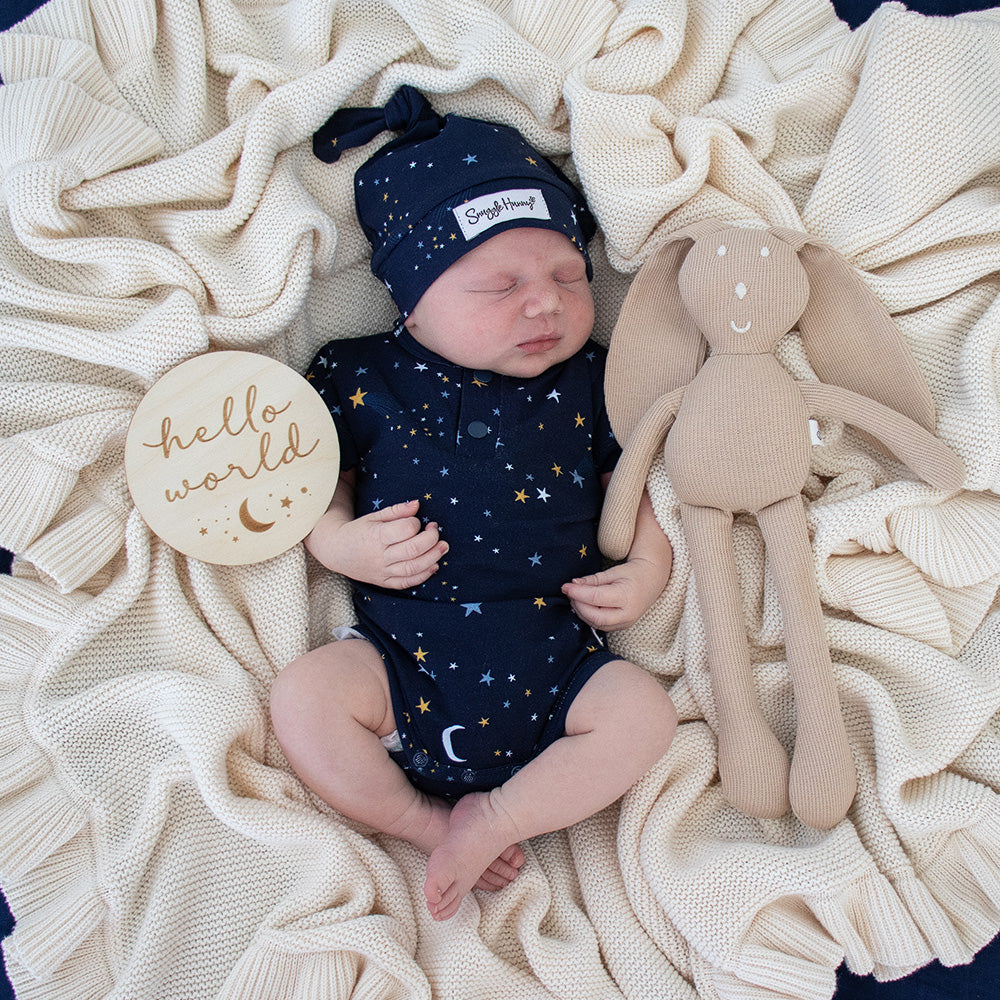 Starry Night Short Sleeve Organic Bodysuit - View 6