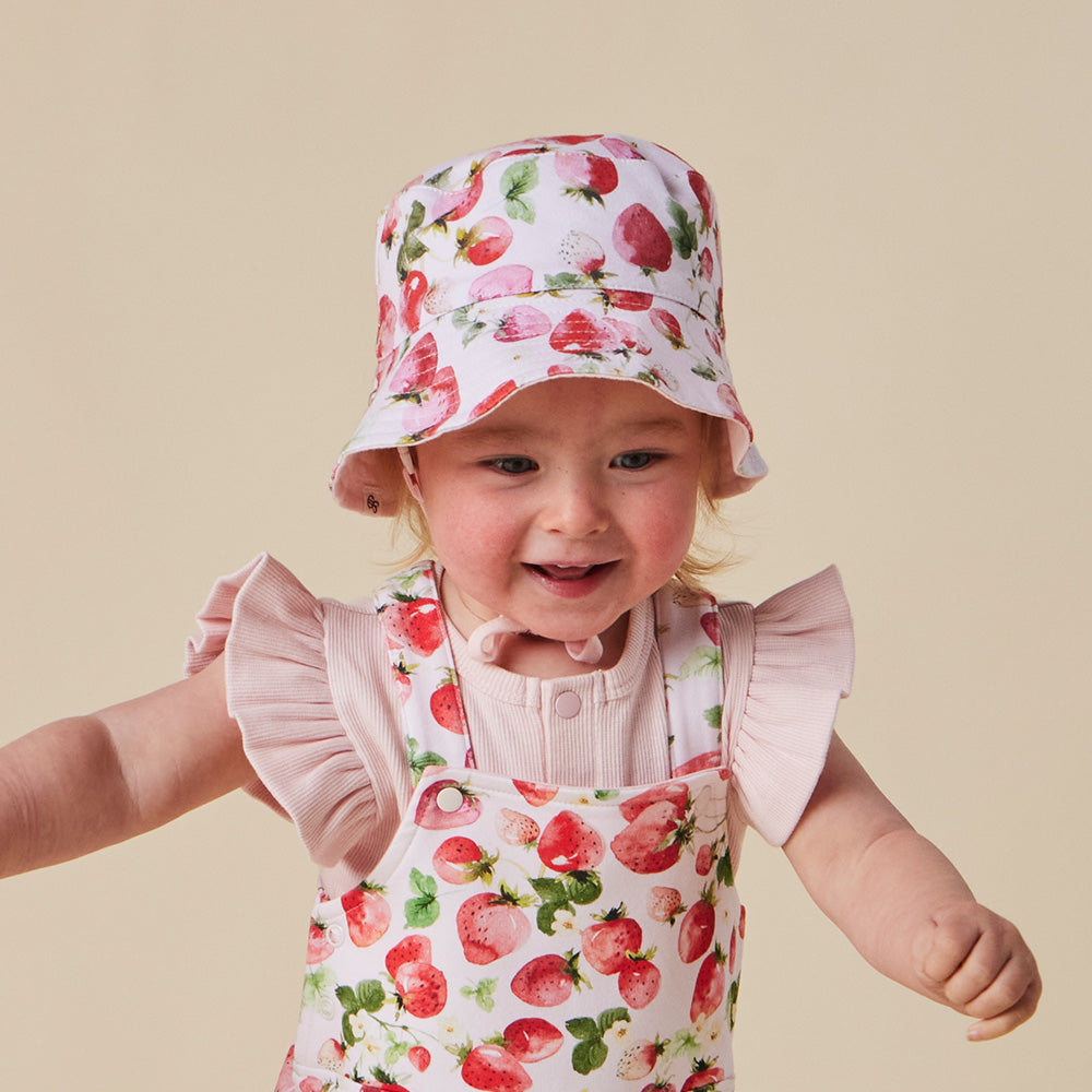 Strawberry Reversible Cotton Bucket Hat - View 6
